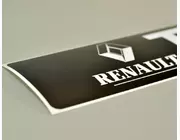 Наклейки на порожки (ЧЁРНО-БЕЛЫЕ) матовые на Renault Trafic II 2001->2014 — Украина - TN108M