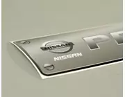 Наклейки на порожки (СЕРЫЕ) матовые на Nissan Primastar 2001->2014 — Украина - TN303M